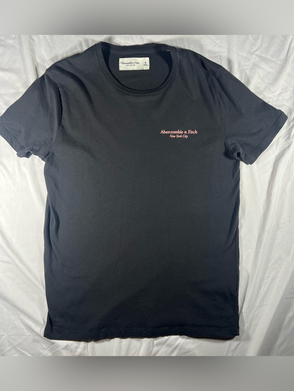 Vintage Style Abercrombie & Fitch NYC Graphic Tee Soft AF Charcoal Grey Small